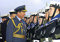 Air Chief Marshal meets inspects the passing-out parade.