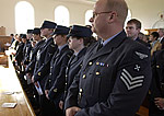 Over 300 relatives and members and ex-members of RAF bands gathered at RAF Cranwell.