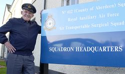 Squadron Leader Stan Walker at HQ 612 Squadron.