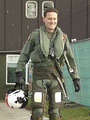 The Boss, Red 1, Sqn Ldr Dicky Patounas, walks out....